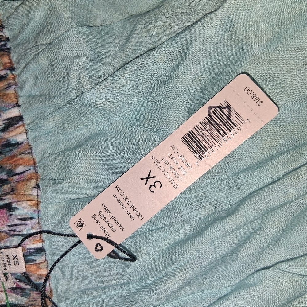 NWT NIC + ZOE Up Beat I Cat Teired Maxi Skirt  Colorful Boho 3X - Picture 4 of 9